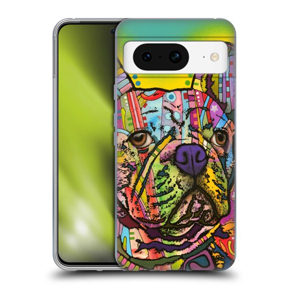 Head Case Designs Officially Licensed Dean Russo Dogs French Bulldog Soft Gel Case Compatible with Google Pixel 8