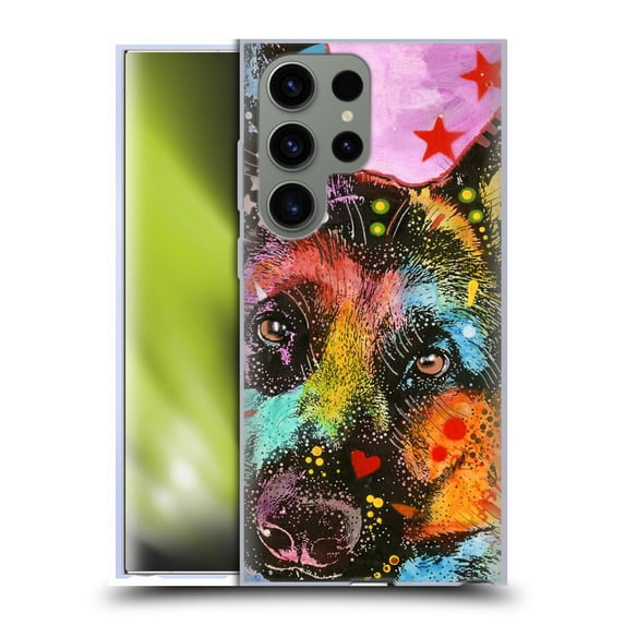 Head Case Designs Officially Licensed Dean Russo Dogs German Shepherd Soft Gel Case Compatible with Samsung Galaxy S23 Ultra 5G