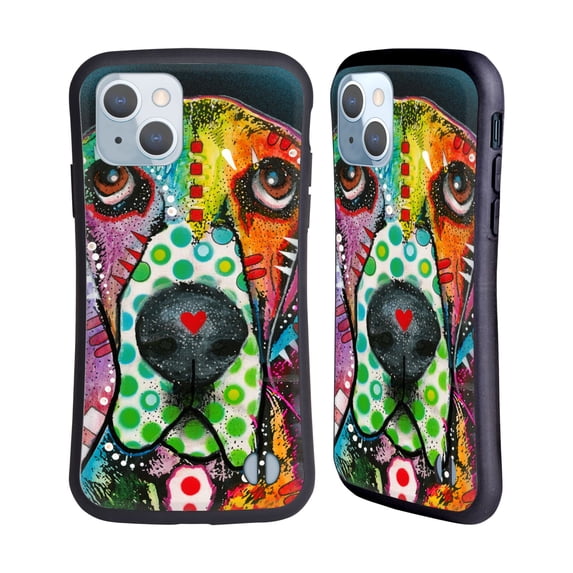 Head Case Designs Officially Licensed Dean Russo Dogs Hound Hybrid Case Compatible with Apple iPhone 14
