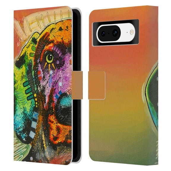 Head Case Designs Officially Licensed Dean Russo Dogs Lab Leather Book Wallet Case Cover Compatible with Google Pixel 8