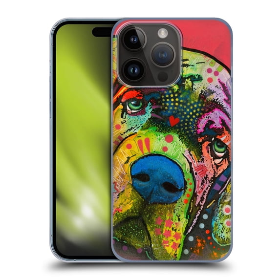 Head Case Designs Officially Licensed Dean Russo Dogs Mastiff Hard Back Case Compatible with Apple iPhone 15 Pro