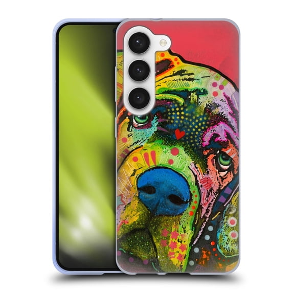 Head Case Designs Officially Licensed Dean Russo Dogs Mastiff Soft Gel Case Compatible with Samsung Galaxy S23 5G