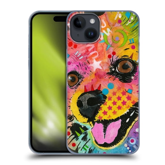 Head Case Designs Officially Licensed Dean Russo Dogs Pomeranian Hard Back Case Compatible with Apple iPhone 15 Plus