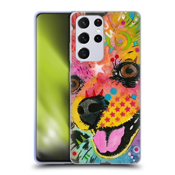 Head Case Designs Officially Licensed Dean Russo Dogs Pomeranian Soft Gel Case Compatible with Samsung Galaxy S21 Ultra 5G