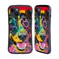 thumbnail image 1 of Head Case Designs Officially Licensed Dean Russo Dogs Smiling Collie Hybrid Case Compatible with Apple iPhone 15 Plus, 1 of 7