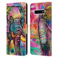 thumbnail image 1 of Head Case Designs Officially Licensed Dean Russo Wildlife 2 Elephant Leather Book Wallet Case Cover Compatible with Samsung Galaxy S10+ / S10 Plus, 1 of 6