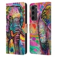 thumbnail image 1 of Head Case Designs Officially Licensed Dean Russo Wildlife 2 Elephant Leather Book Wallet Case Cover Compatible with Samsung Galaxy S23+ 5G, 1 of 6