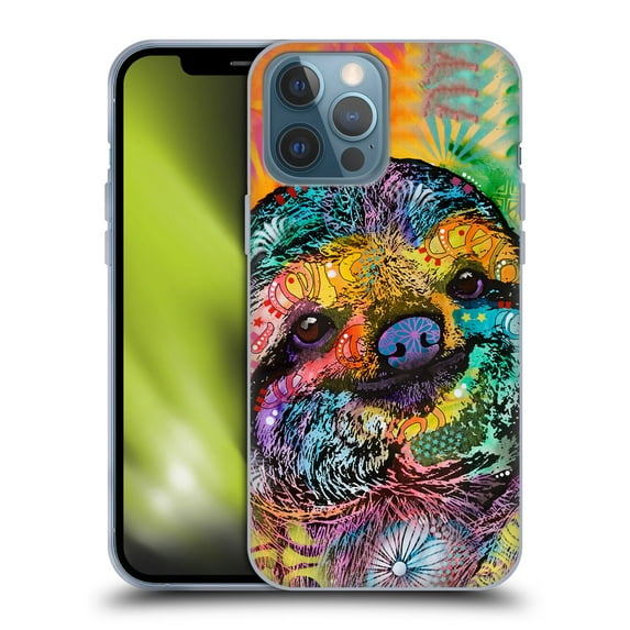 Head Case Designs Officially Licensed Dean Russo Wildlife 3 Sloth Soft Gel Case Compatible with Apple iPhone 13 Pro Max