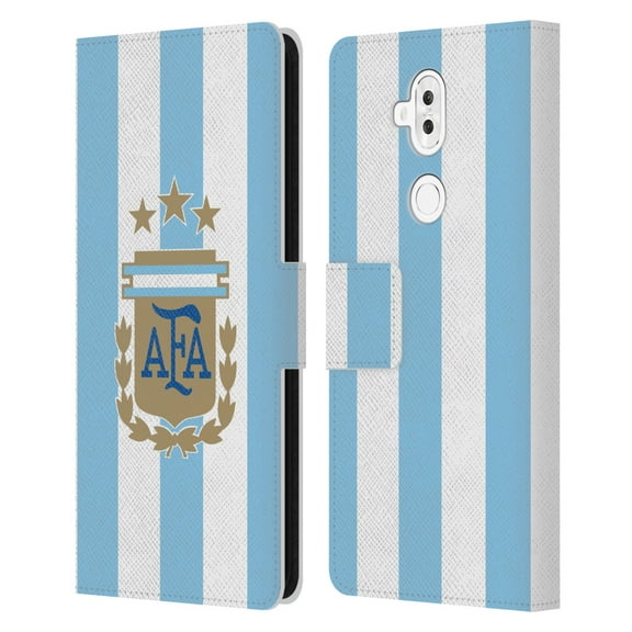 Head Case Designs Officially Licensed Argentina National Football Team 2024/25 Crest Kit Home Leather Wallet Case Compatible with Asus Zenfone 5 Lite ZC600KL