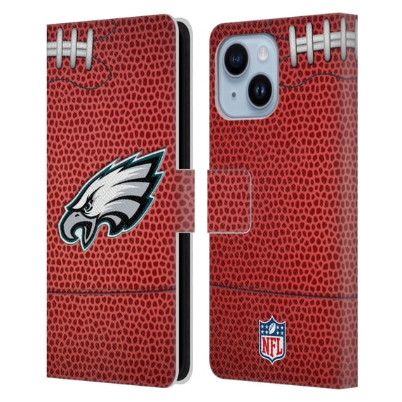 Head Case Designs NFL Philadelphia Eagles Graphics Football Leather Book Wallet Case Cover For Apple iPhone 14 Plus