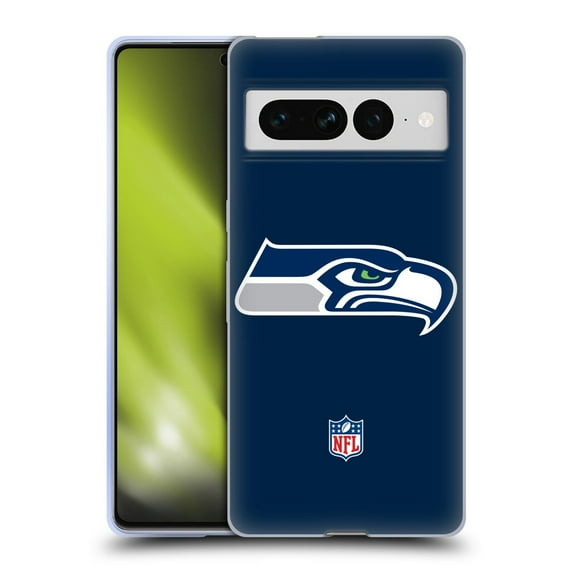 Head Case Designs NFL Seattle Seahawks Logo Plain Soft Gel Case for Google Pixel 7 Pro
