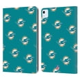 thumbnail image 1 of Head Case Designs NFL Miami Dolphins Artwork Patterns Leather Book Wallet Case Cover For Apple iPad Air 11 2020/2022/2024/2025, 1 of 6
