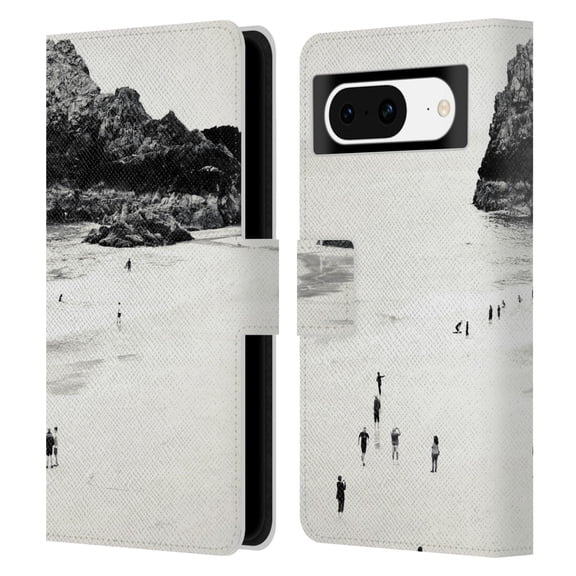 Head Case Designs Officially Licensed Dorit Fuhg Travel Stories Cornwall Beach Life Leather Book Wallet Case Cover Compatible with Google Pixel 8