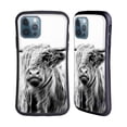 thumbnail image 1 of Head Case Designs Officially Licensed Dorit Fuhg Travel Stories Portrait of a Highland Cow Hybrid Case Compatible with Apple iPhone 12 / iPhone 12 Pro, 1 of 7