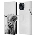 thumbnail image 1 of Head Case Designs Officially Licensed Dorit Fuhg Travel Stories Portrait of a Highland Cow Leather Book Wallet Case Cover Compatible with Apple iPhone 15, 1 of 6