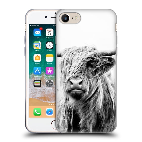 Head Case Designs Officially Licensed Dorit Fuhg Travel Stories Portrait of a Highland Cow Soft Gel Case Compatible with Apple iPhone 7 / 8 / SE 2020 & 2022
