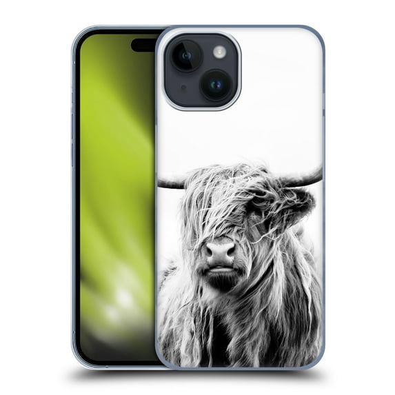 Head Case Designs Officially Licensed Dorit Fuhg Travel Stories Portrait of a Highland Cow Hard Back Case Compatible with Apple iPhone 15