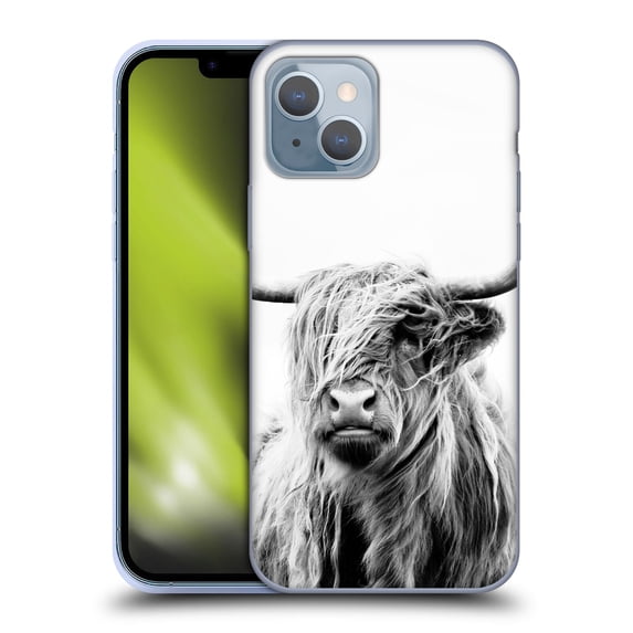 Head Case Designs Officially Licensed Dorit Fuhg Travel Stories Portrait of a Highland Cow Soft Gel Case Compatible with Apple iPhone 14