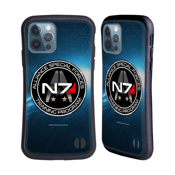 Head Case Designs Officially Licensed EA Bioware Mass Effect 3 Badges And Logos N7 Training Program Hybrid Case Compatible with Apple iPhone 12 / iPhone 12 Pro