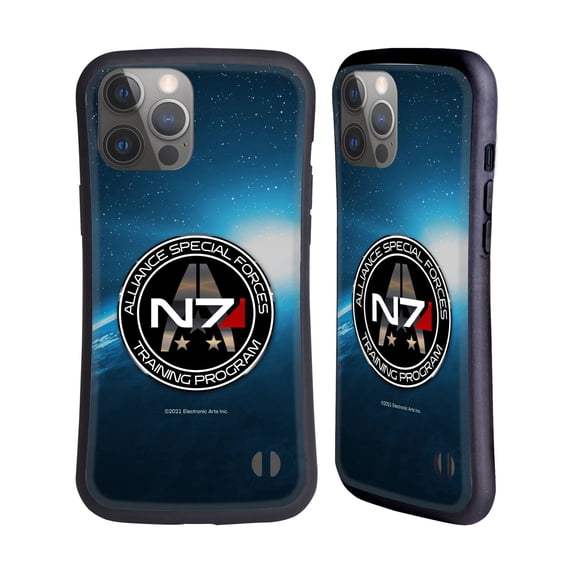 Head Case Designs Officially Licensed EA Bioware Mass Effect 3 Badges And Logos N7 Training Program Hybrid Case Compatible with Apple iPhone 14 Pro Max