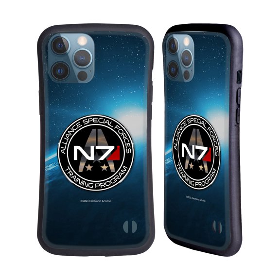 Head Case Designs Officially Licensed EA Bioware Mass Effect 3 Badges And Logos N7 Training Program Hybrid Case Compatible with Apple iPhone 13 Pro Max