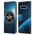 thumbnail image 1 of Head Case Designs Officially Licensed EA Bioware Mass Effect 3 Badges And Logos N7 Training Program Leather Book Case Compatible with Samsung Galaxy S10+ / S10 Plus, 1 of 6