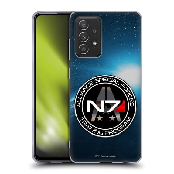 Head Case Designs Officially Licensed EA Bioware Mass Effect 3 Badges And Logos N7 Training Program Soft Gel Case Compatible with Samsung Galaxy A52 / A52s / 5G (2021)