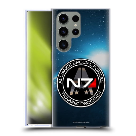 Head Case Designs Officially Licensed EA Bioware Mass Effect 3 Badges And Logos N7 Training Program Soft Gel Case Compatible with Samsung Galaxy S23 Ultra 5G