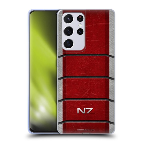 Head Case Designs Officially Licensed EA Bioware Mass Effect Graphics N7 Logo Armor Soft Gel Case Compatible with Samsung Galaxy S21 Ultra 5G