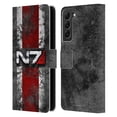 thumbnail image 1 of Head Case Designs Officially Licensed EA Bioware Mass Effect Graphics N7 Logo Distressed Leather Book Wallet Case Cover Compatible with Samsung Galaxy S22+ 5G, 1 of 6