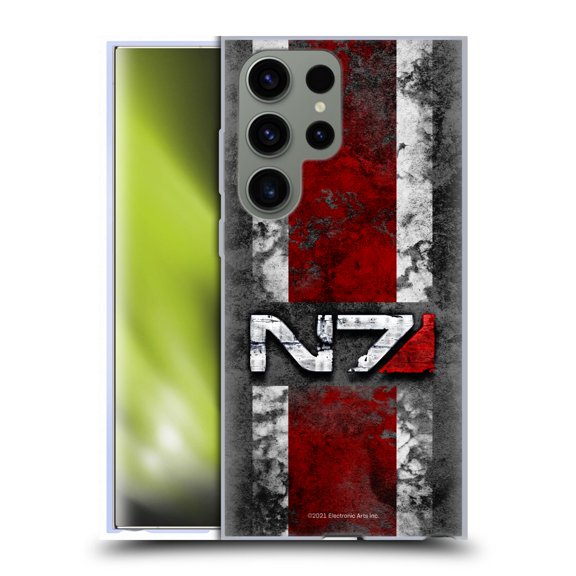 Head Case Designs Officially Licensed EA Bioware Mass Effect Graphics N7 Logo Distressed Soft Gel Case Compatible with Samsung Galaxy S23 Ultra 5G