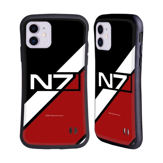 Head Case Designs Officially Licensed EA Bioware Mass Effect Graphics N7 Logo Stripes Hybrid Case Compatible with Apple iPhone 11