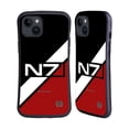 thumbnail image 1 of Head Case Designs Officially Licensed EA Bioware Mass Effect Graphics N7 Logo Stripes Hybrid Case Compatible with Apple iPhone 15 Plus, 1 of 7