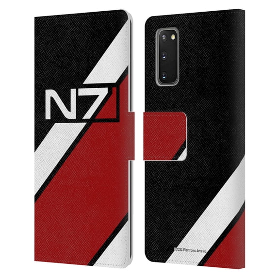 Head Case Designs Officially Licensed EA Bioware Mass Effect Graphics N7 Logo Stripes Leather Book Wallet Case Cover Compatible with Samsung Galaxy S20 / S20 5G