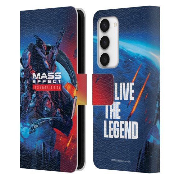 Head Case Designs Officially Licensed EA Bioware Mass Effect Legendary Graphics Key Art Leather Book Wallet Case Cover Compatible with Samsung Galaxy S23 5G