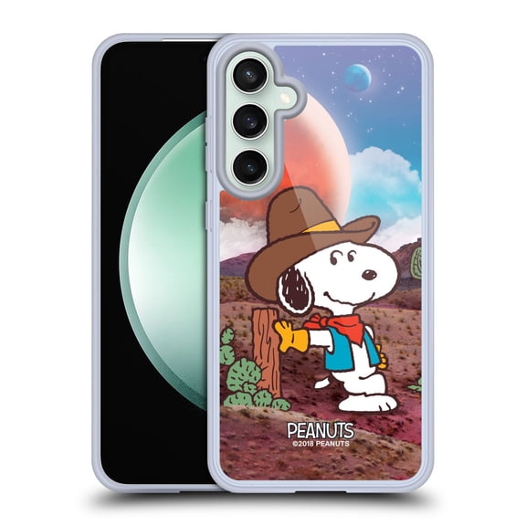 Head Case Designs Peanuts Snoopy Space Cowboy Nebula Ranger Soft Gel Case for Samsung Galaxy S23 FE 5G