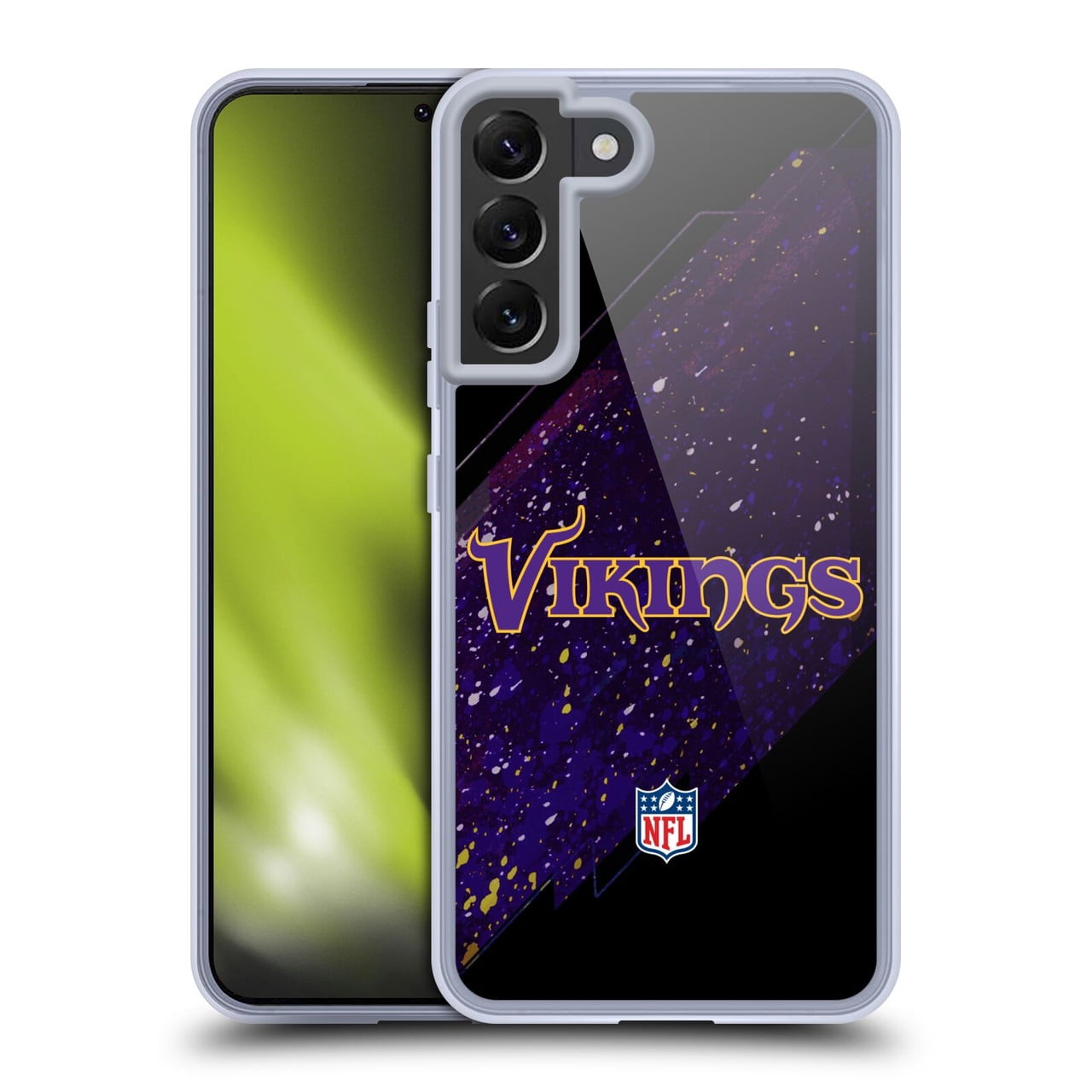 Head Case Designs NFL Minnesota Vikings Logo Blur Soft Gel Case for Samsung Galaxy S22+ 5G
