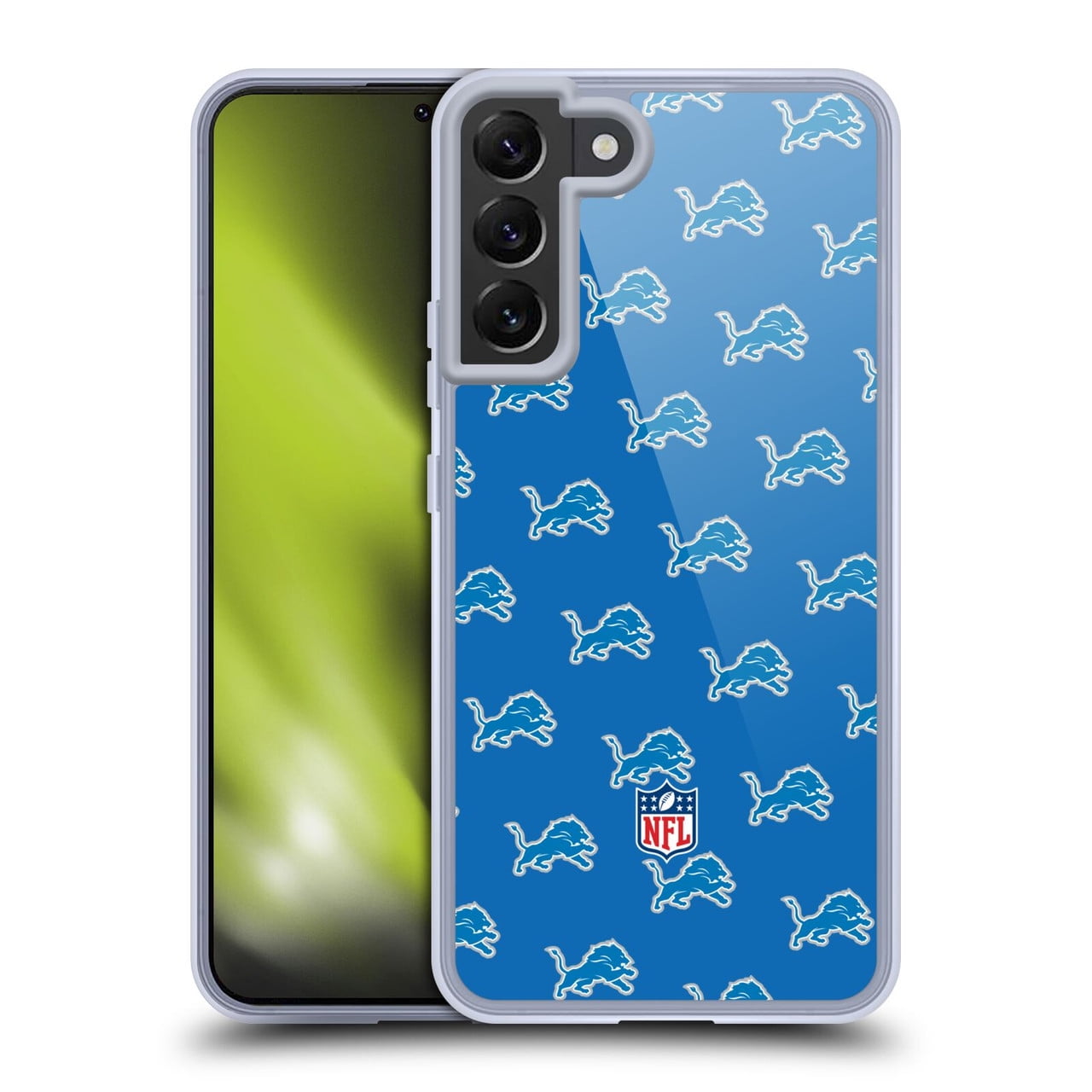Head Case Designs NFL Detroit Lions Artwork Patterns Soft Gel Case for Samsung Galaxy S22+ 5G
