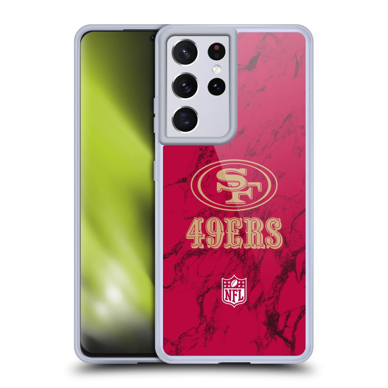 Head Case Designs NFL San Francisco 49ers Graphics Coloured Marble Soft Gel Case for Samsung Galaxy S21 Ultra 5G