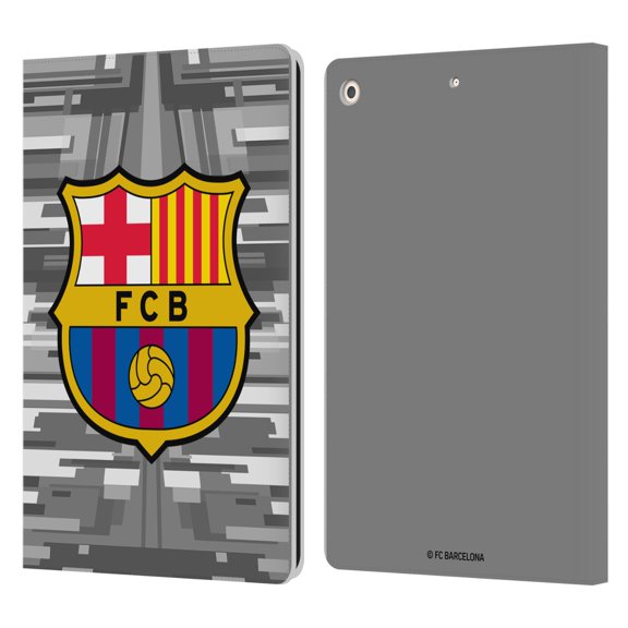 Head Case Designs Officially Licensed FC Barcelona 2019/20 Crest Kit Away Goalkeeper Leather Book Wallet Case Cover Compatible with Apple iPad 10.2 2019/2020/2021