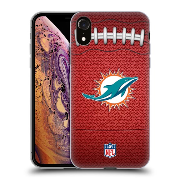 Head Case Designs NFL Miami Dolphins Graphics Football Soft Gel Case for Apple iPhone XR