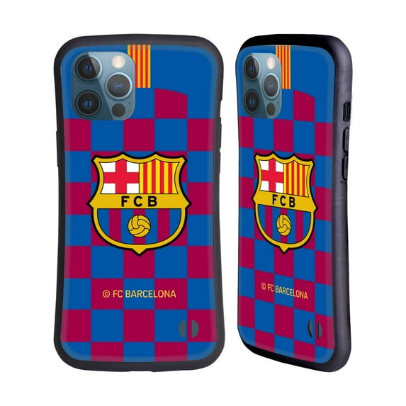 Head Case Designs Officially Licensed FC Barcelona 2019/20 Crest Kit Home Hybrid Case Compatible with Apple iPhone 12 Pro Max