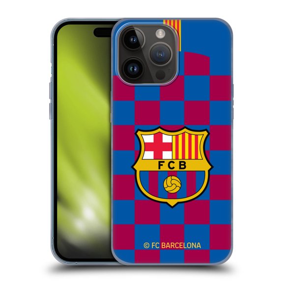 Head Case Designs Officially Licensed FC Barcelona 2019/20 Crest Kit Home Soft Gel Case Compatible with Apple iPhone 15 Pro Max