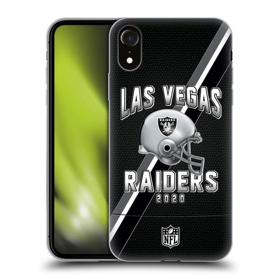 Head Case Designs NFL Las Vegas Raiders Logo Art Football Stripes 100th Soft Gel Case for Apple iPhone XR