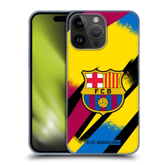 Head Case Designs Officially Licensed FC Barcelona 2019/20 Crest Kit Third Goalkeeper Hard Back Case Compatible with Apple iPhone 15 Pro Max