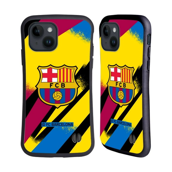 Head Case Designs Officially Licensed FC Barcelona 2019/20 Crest Kit Third Goalkeeper Hybrid Case Compatible with Apple iPhone 15