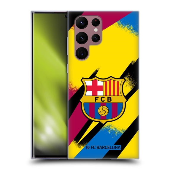 Head Case Designs Officially Licensed FC Barcelona 2019/20 Crest Kit Third Goalkeeper Soft Gel Case Compatible with Samsung Galaxy S22 Ultra 5G