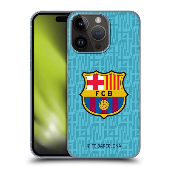 Head Case Designs Officially Licensed FC Barcelona 2019/20 Crest Kit Third Hard Back Case Compatible with Apple iPhone 15 Pro