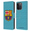thumbnail image 1 of Head Case Designs Officially Licensed FC Barcelona 2019/20 Crest Kit Third Leather Book Wallet Case Cover Compatible with Apple iPhone 15 Pro, 1 of 6