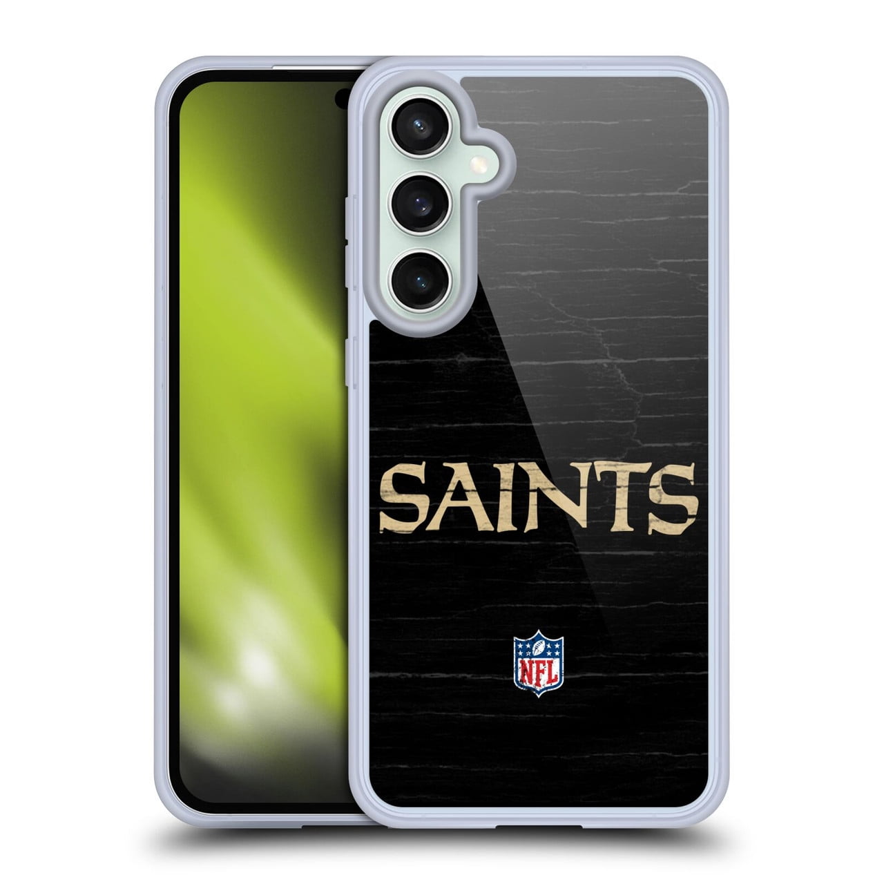 Head Case Designs NFL New Orleans Saints Logo Distressed Look Soft Gel Case for Samsung Galaxy S23 FE 5G